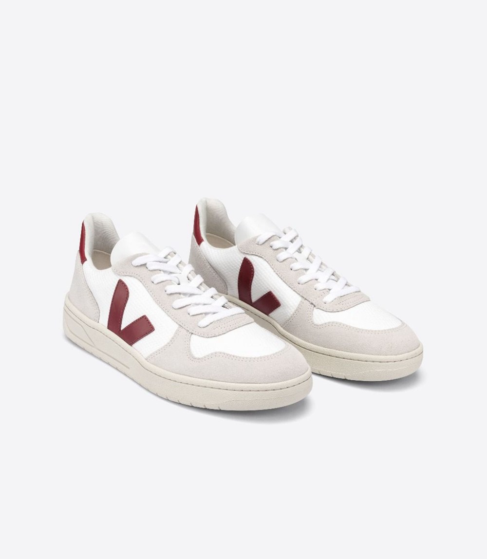 Tenis Veja Hombre - V-10 B-Mesh - Blancos/Beige - 987WUMIGX